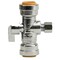 Quickfitting 1/2in Push-Fit x 1/2in Push-Fit x 1/4in OD Comp 3-Way Chrome Plated Brass Stop Valve Tee LF944TR - alternate 3